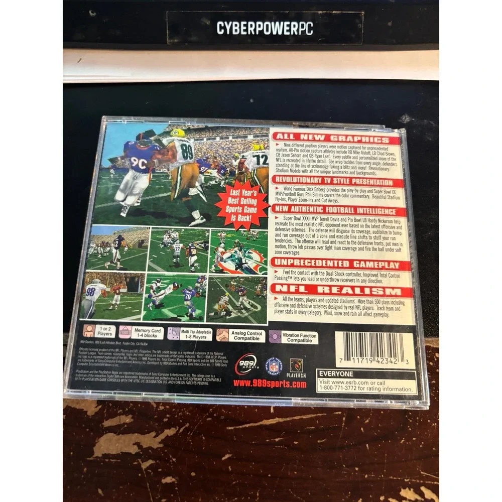 NFL Gameday 99 Sony PlayStation 1 Ps1 Psx Football 989 Sports Davis — complete